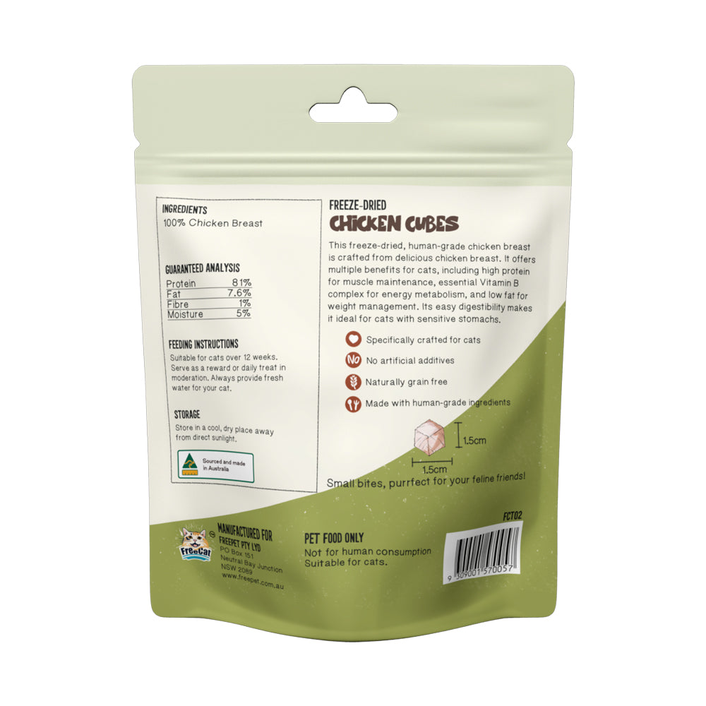 Freeze Dried Chicken Cube Cat Treats