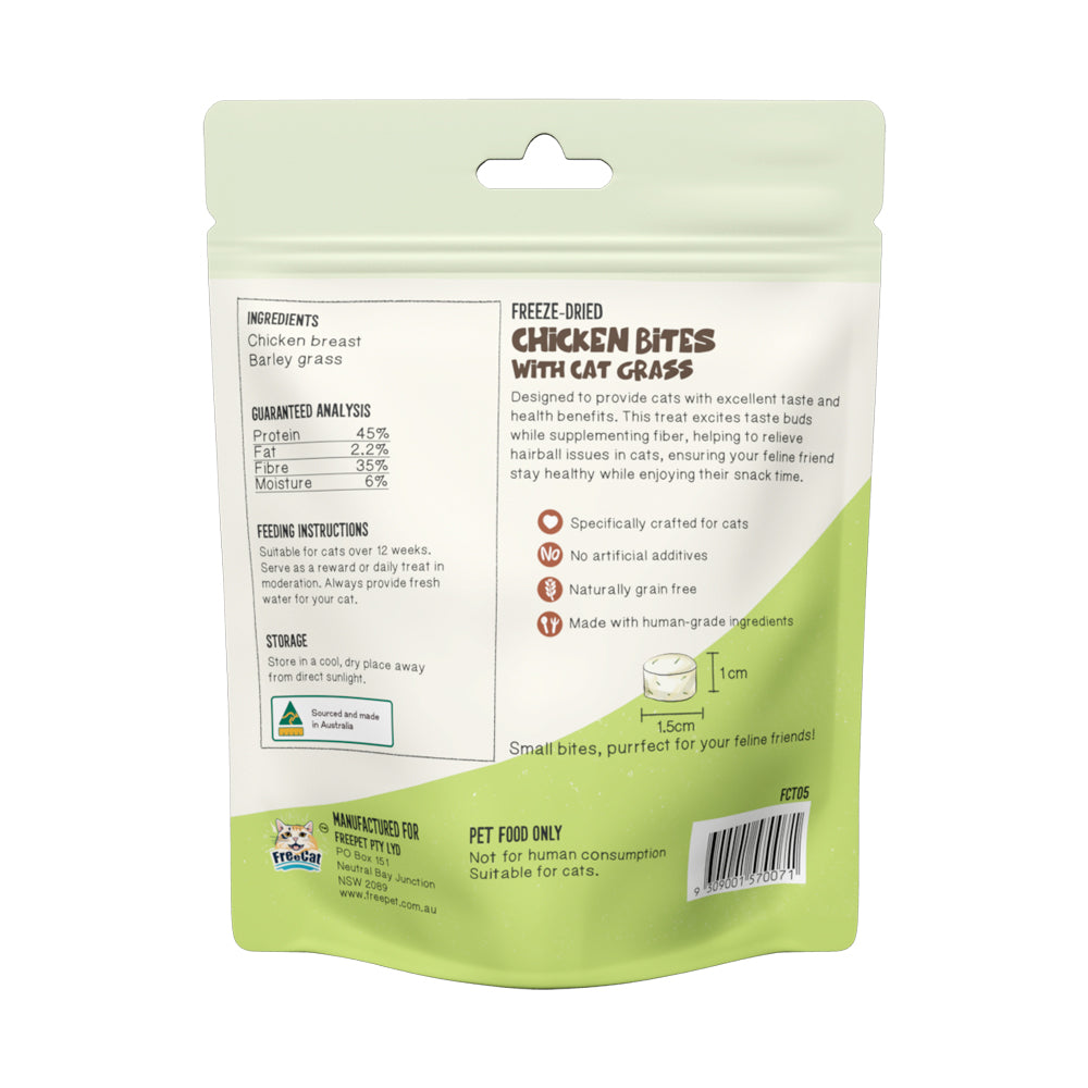 Freeze Dried Cat Grass Bites Cat Treats
