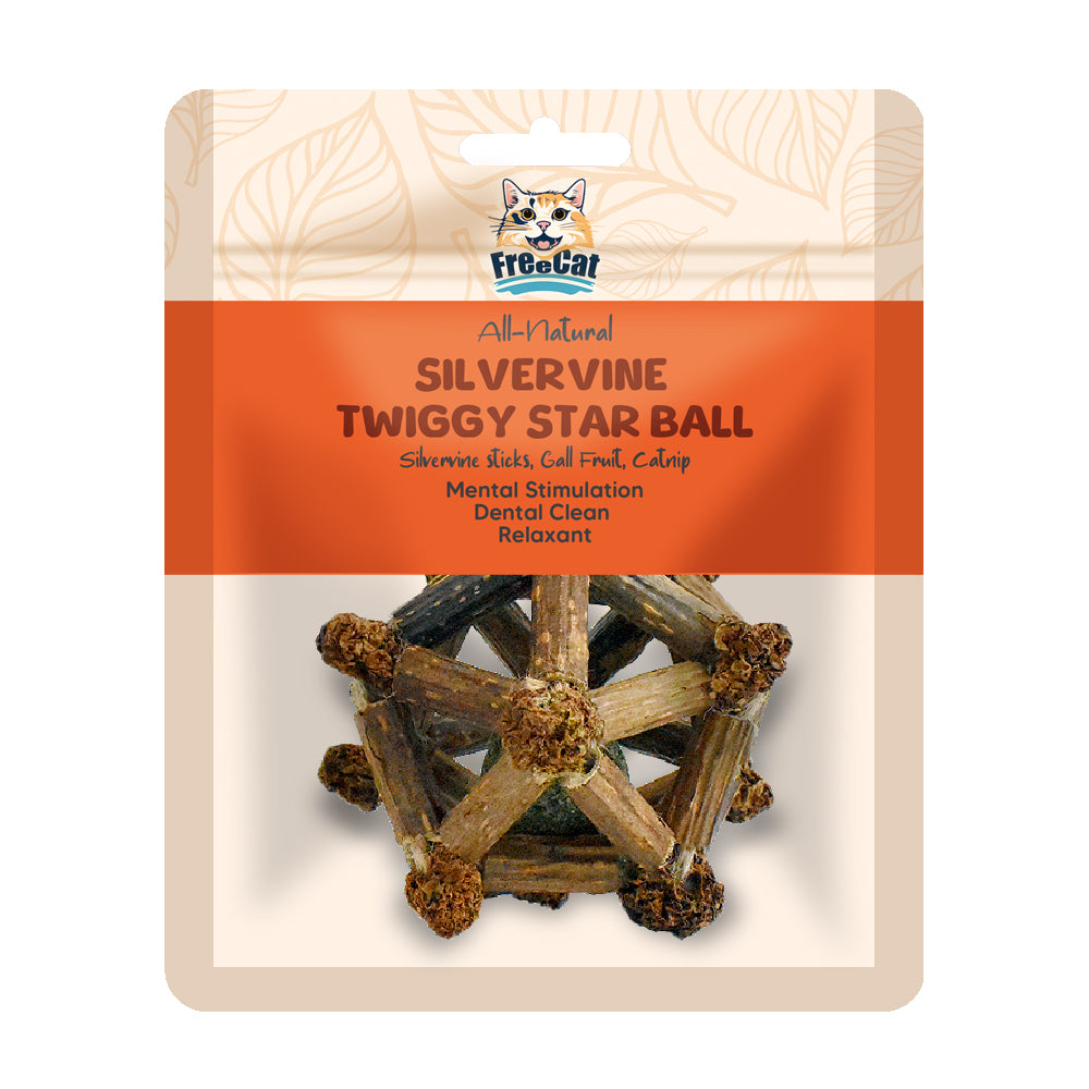 All-Natural Silvervine Twiggy Star Ball
