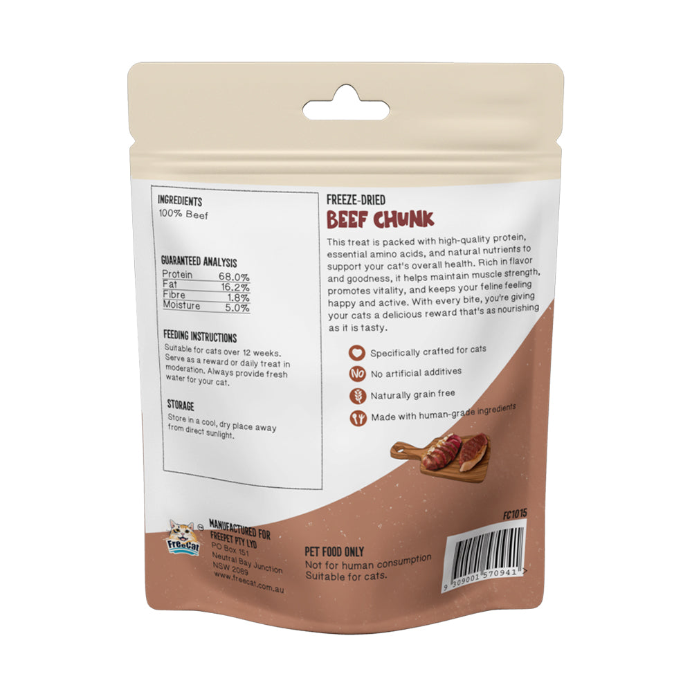 FreeCat Freeze Dried Beef Chunk 40g