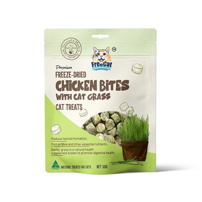 Freeze Dried Cat Grass Bites Cat Treats